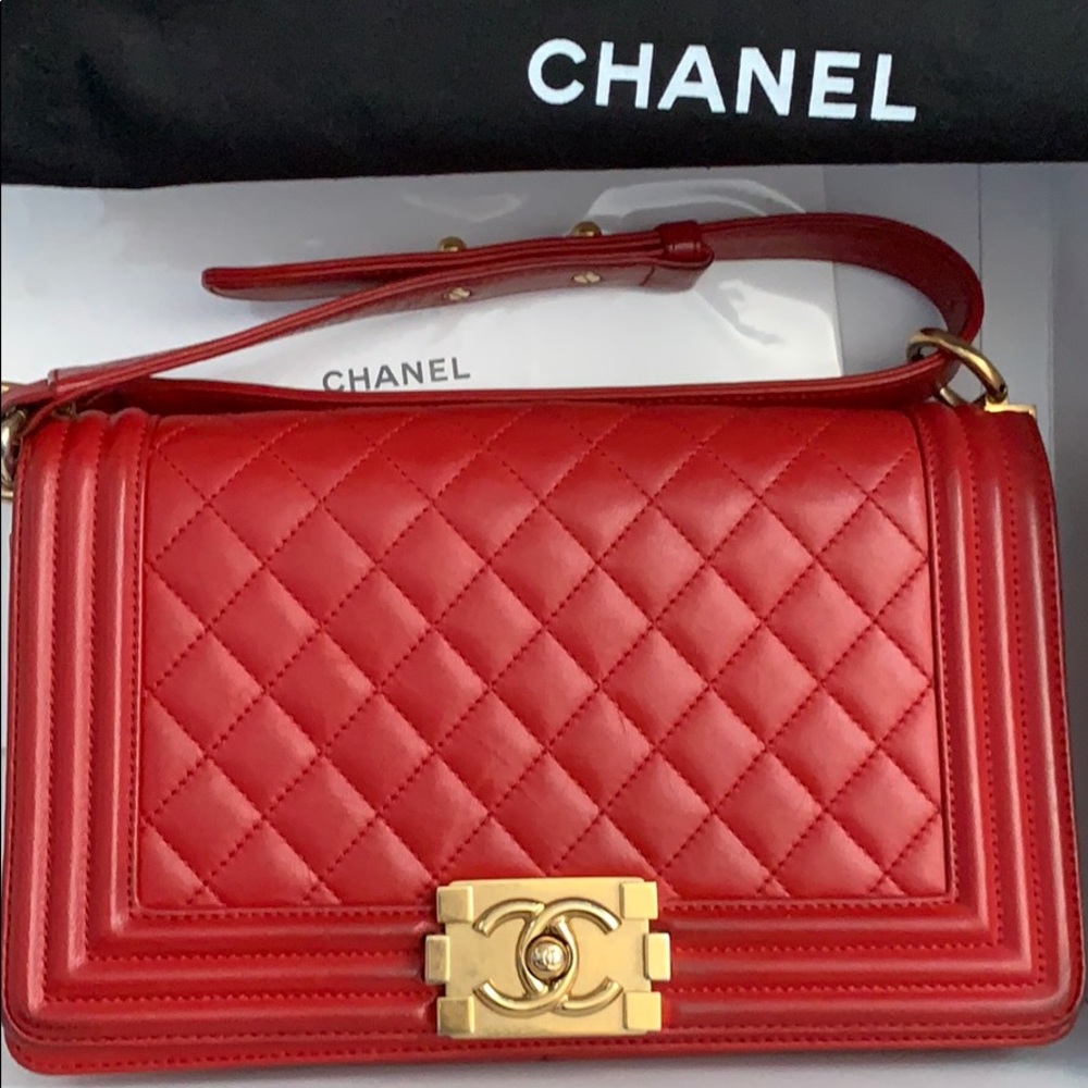 Chanel red bag